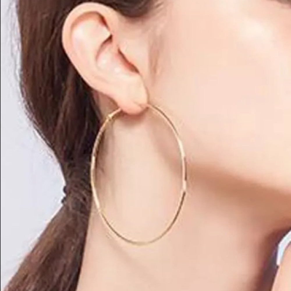 NEW!💙💎💛BIG💛GOLDEN💛MODERN HOOPS!💛💎💙AWESOME! - Picture 2 of 7